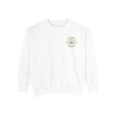 White Unisex Garment-Dyed Sweatshirt