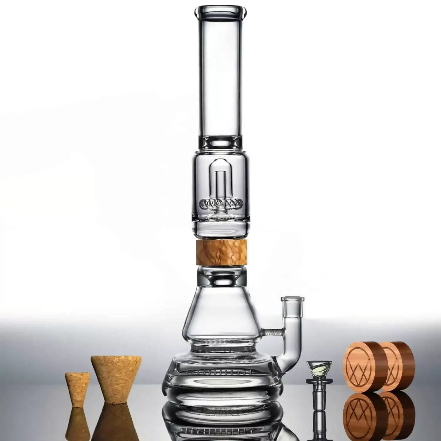 VITAE Glass Voyager olive wood set