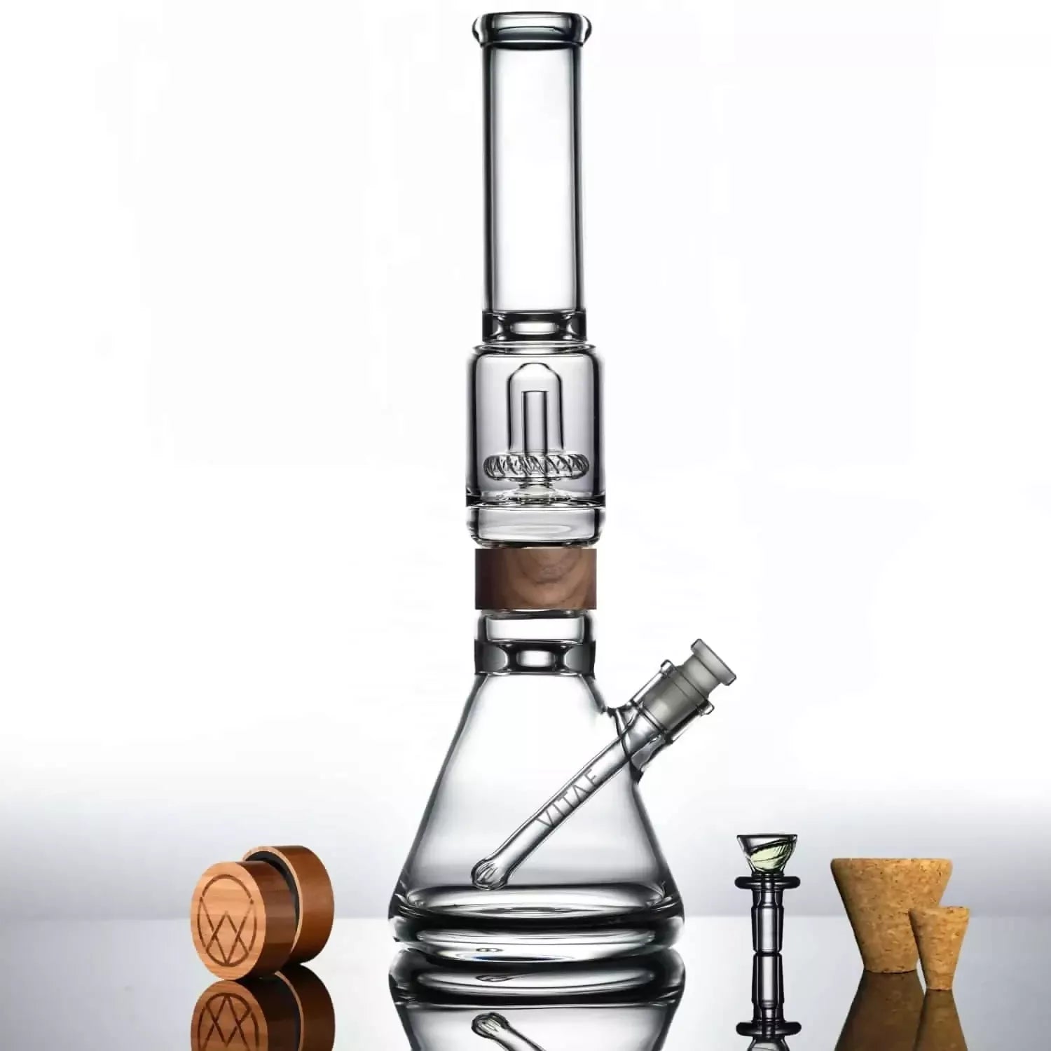 VITAE Glass Classic UFO walnut set